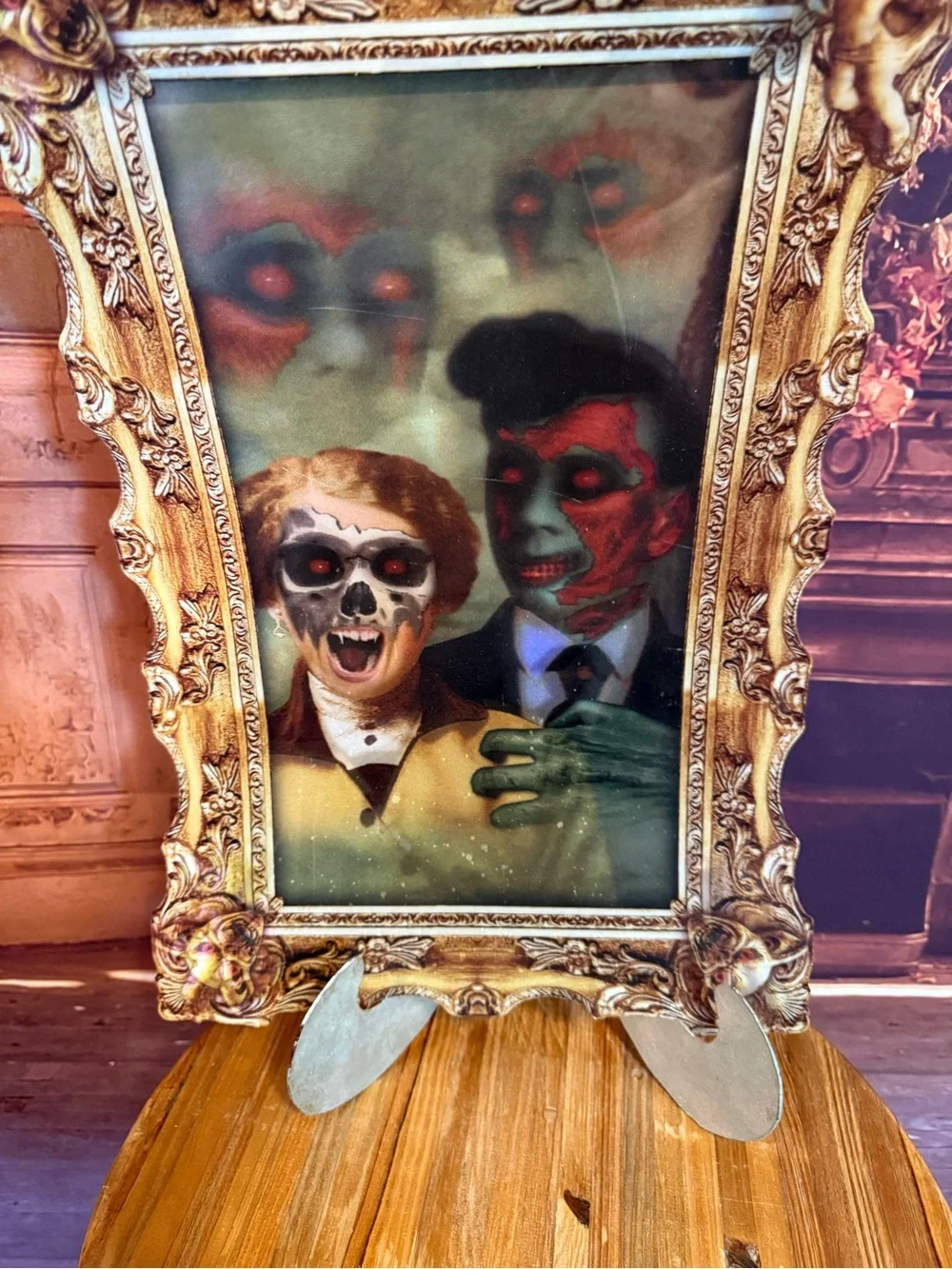 Halloween Lenticular Haunted Portrait Decorative Daux Frame Gothic Haunting